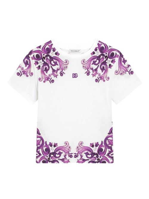 T-shirt bambina maioliche Dolce & Gabbana Kids | L5JTNKII7H3I23TN
